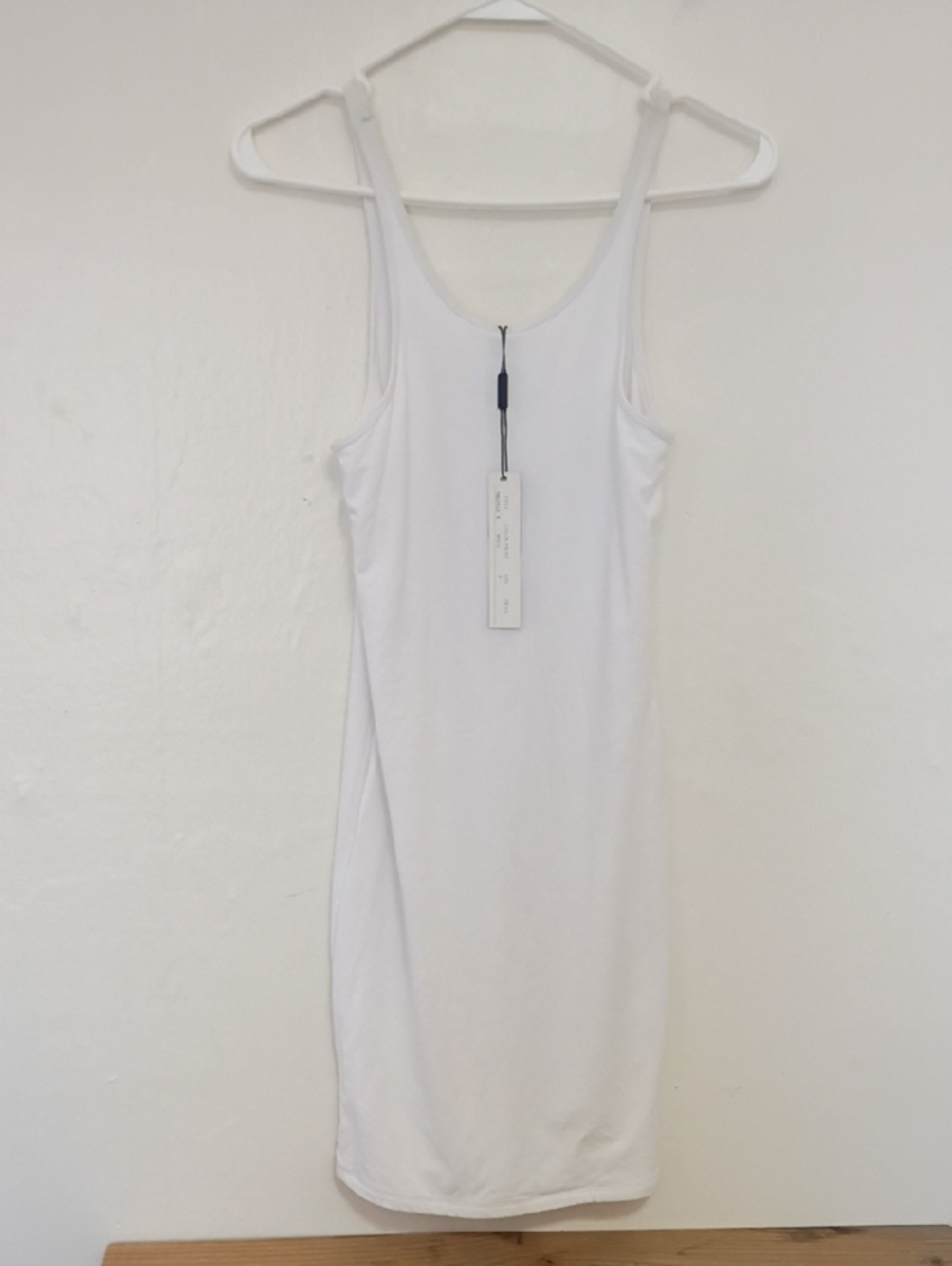 Indah Body White Stretch Knit Sleeveless Tank Dress Size 1 NWT